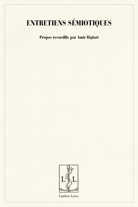 Couverture : Entretiens sémiotiques