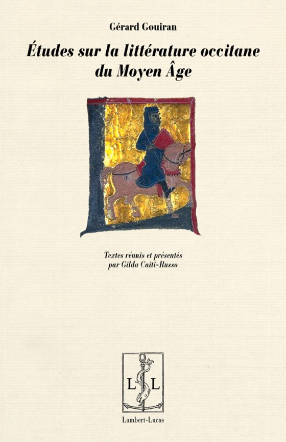 Couverture : Études sur la littérature occitane du Moyen Âge, Tome I