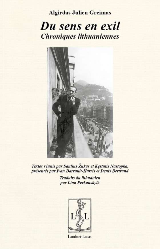 Couverture : Du sens en exil – Chroniques lithuaniennes