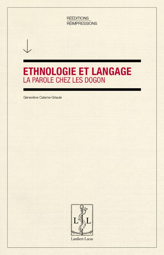 Couverture : Ethnologie et langage : la parole chez les Dogon