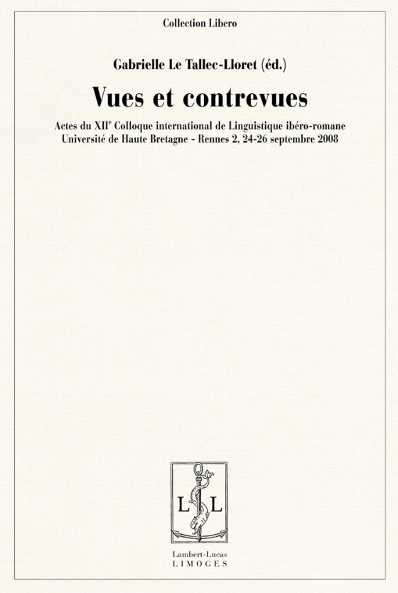 Couverture : Vues et contrevues (Libero 2008)