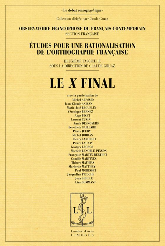 Couverture : Le X final