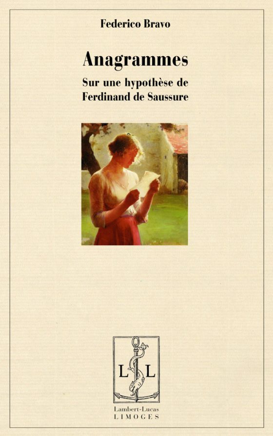 Couverture : Anagrammes. Sur une hypothèse de Ferdinand de Saussure