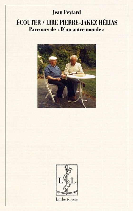 Couverture : Écouter / lire Pierre-Jakez Hélias