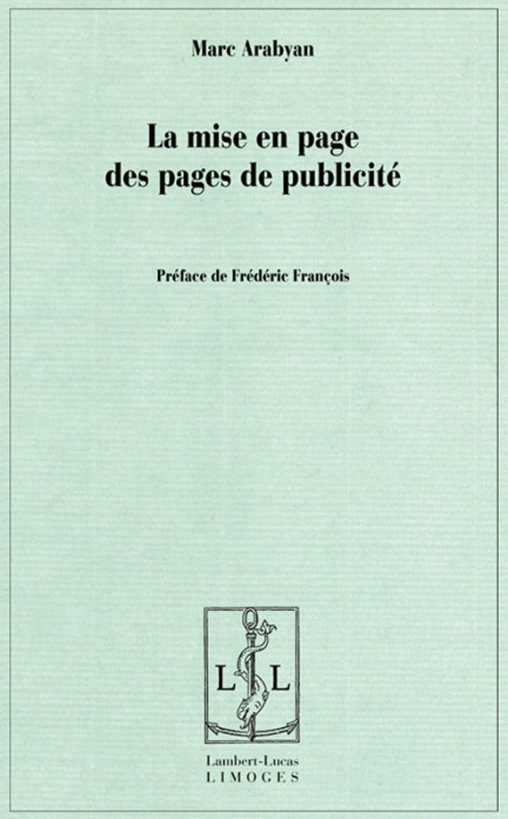 Couverture : La mise en page des pages de publicité