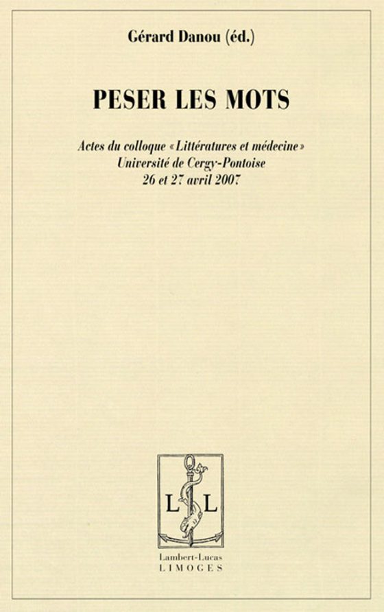 Couverture : Peser les mots