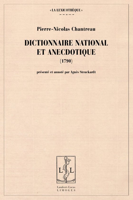 Couverture : Dictionnaire national et anecdotique (1790)
