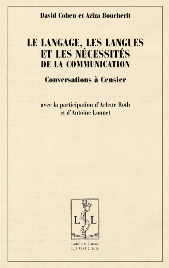 Couverture : Le langage, les langues et les nécessités de la communication