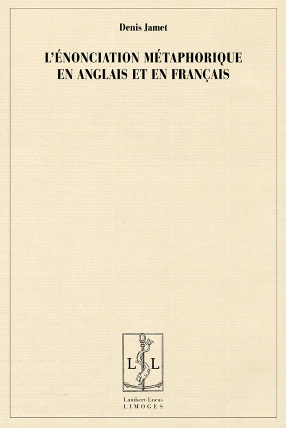 Couverture : L’énonciation métaphorique en anglais et en français