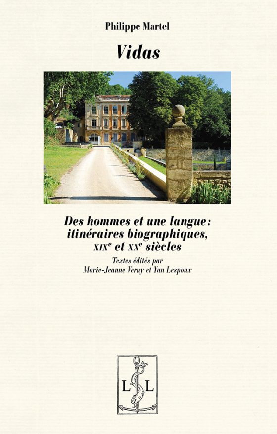 Couverture : Vidas. Des hommes et une langue : itinéraires biographiques – XIXe et XXe siècles