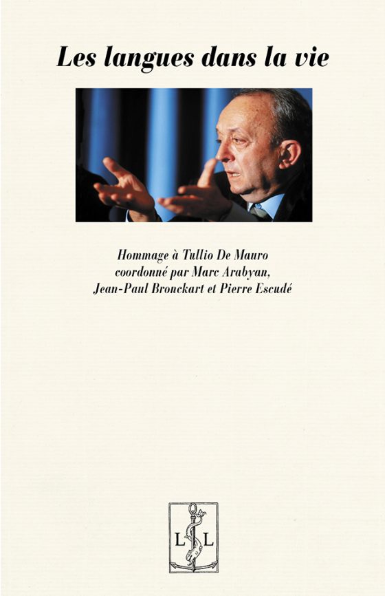 Couverture : Les langues dans la vie. Hommage à Tullio De Mauro