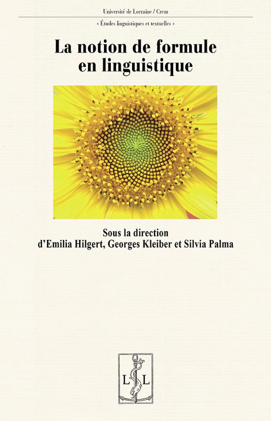 Couverture : La notion de formule en linguistique