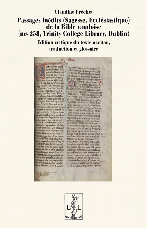 Couverture : Passages inédits (Sagesse, Ecclésiastique)